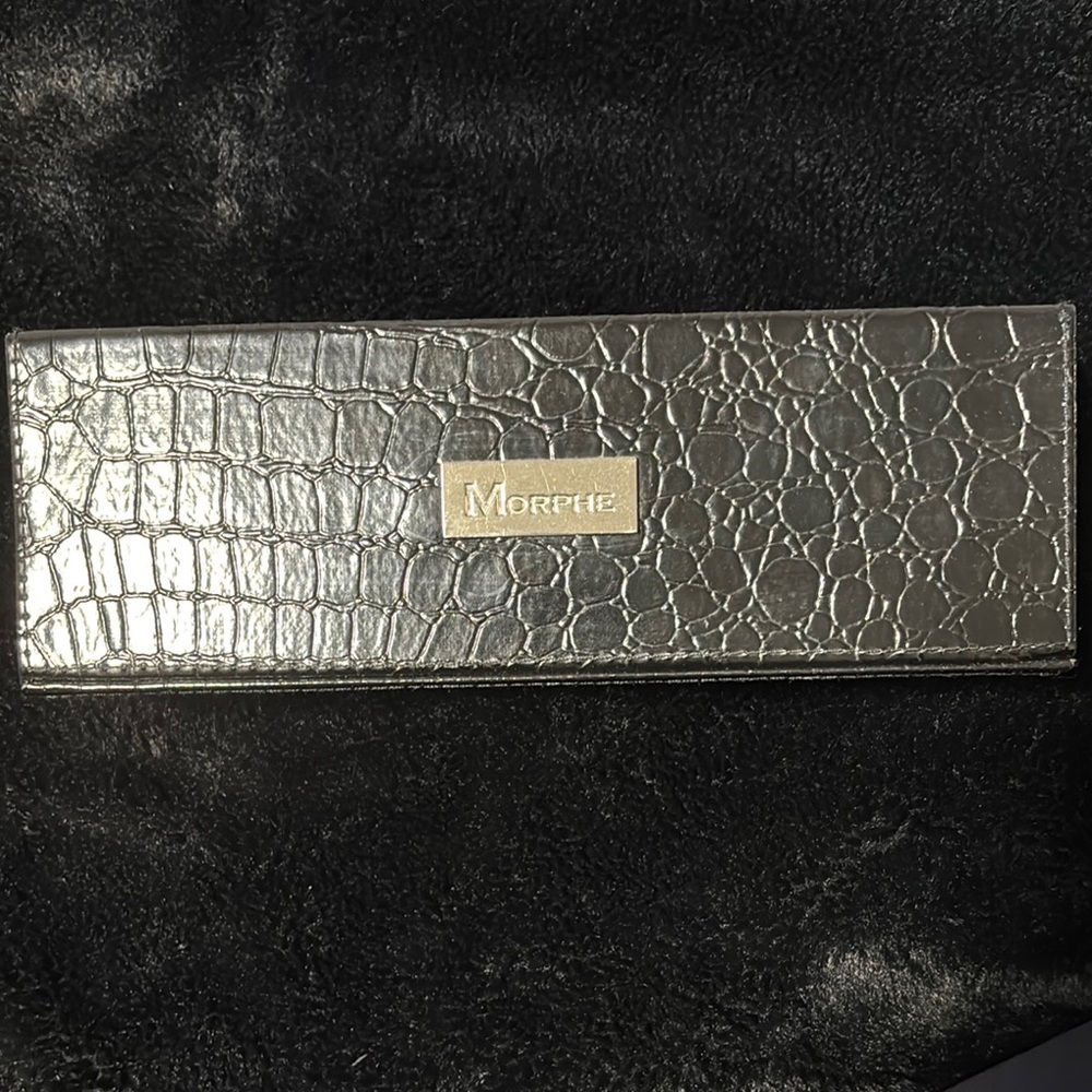 Morphe black Crocodile Texture brush storage square box
